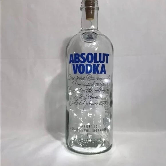 Decorated Bottle - Absolut Vodka Bottle with Lights - Picture 4 of 13